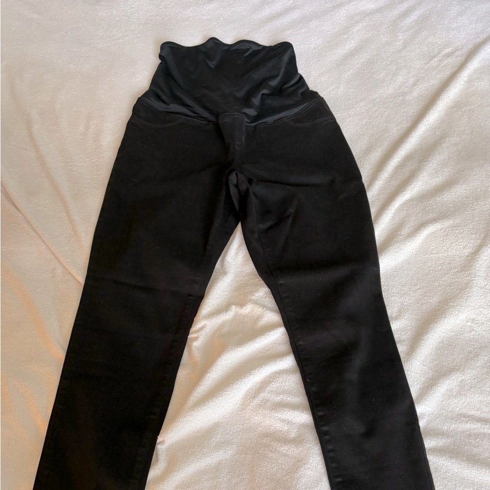 NWOT Black Denim Maternity Pants